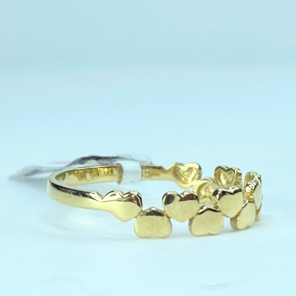 Adorable Double Rows Heart Stackable Ring S7 14k … - image 4